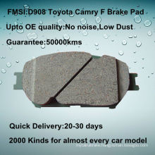 D908 Toyota camry front car disc brake pad